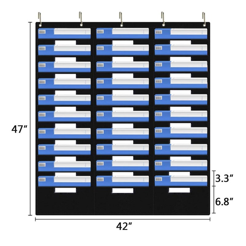 Eamay Hanging File Folder Organizer - 30 Pockets, 5 Over The Door Hanger - Office Document Letter Organizer - Image 4